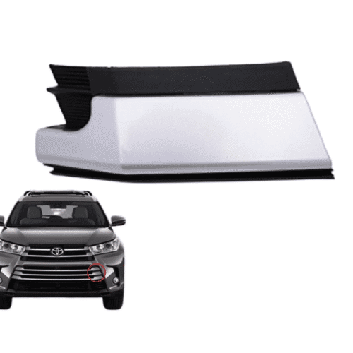 For 2017-2019 Highlander Lower Grille Tow Cover w Silver Strip Left