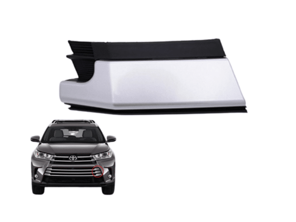 For 2017-2019 Highlander Lower Grille Tow Cover w Silver Strip Left