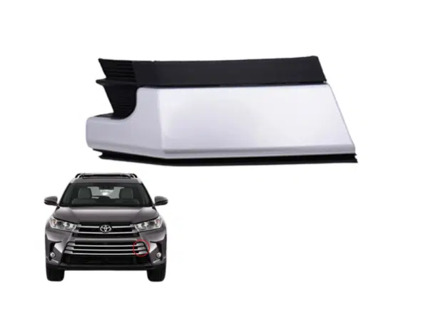 For 2017-2019 Highlander Lower Grille Tow Cover w Silver Strip Left