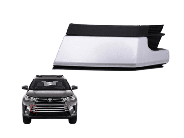 For 2017-2019 Highlander Lower Grille Tow Cover w Silver Strip Right