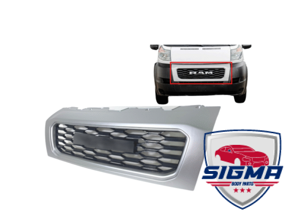 2019-2022 Dodge Pro Master,Center Grille Front Bumper Silver Grille Surround Assembly