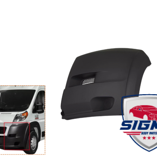 2019-2022 Dodge Pro Master，Left Front Bumper Driver Side End Cap Cover GRAY
