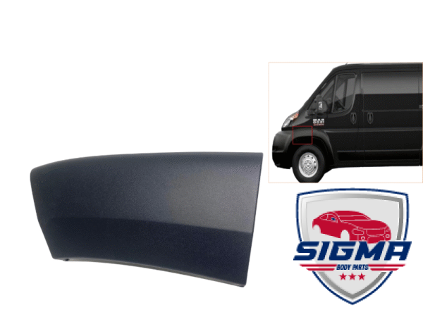 2019-2024 Dodge Pro Master，Left Front Fender Left Molding Trim Flare Black Driver Side