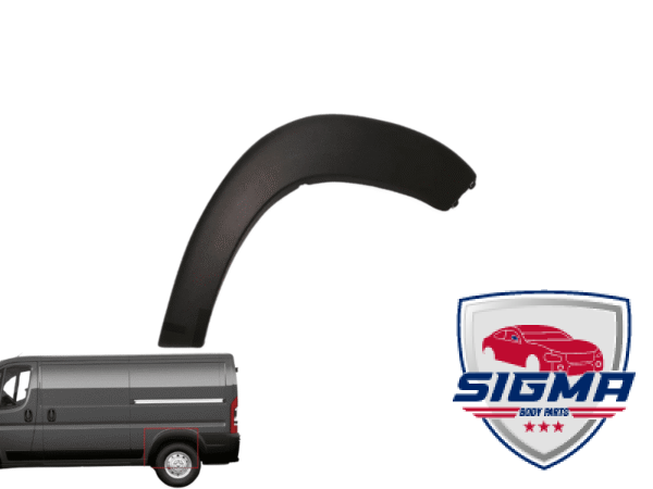 2019-2025 Dodge Pro Master,Left Rear Wheel Flare Molding Black