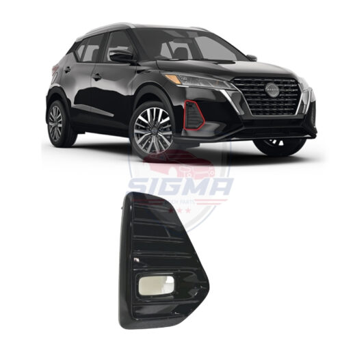 2021-2023 Nissan Kicks Right Front Side Bumper Fog Light Cover Gloss Black