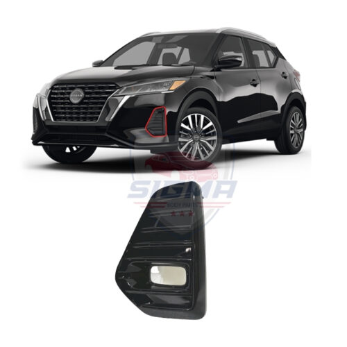 2021-2023 Nissan Kicks Left Front Side Bumper Fog Light Cover Gloss Black