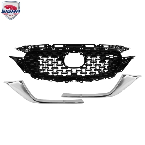 2022-2023 Mazda CX-5 Front Bumper Grille Black With Chrome Trims