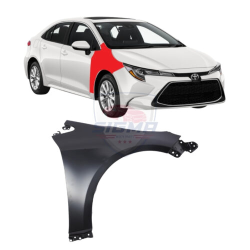 2020–2022 Toyota Corolla Front Fender Panel Right Passenger Side