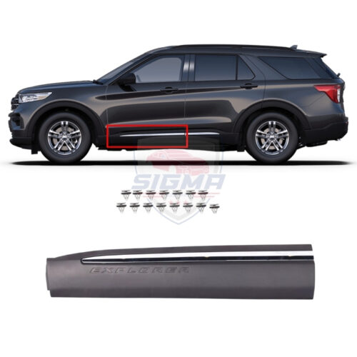 2020–2023 Ford Explorer Front Door Molding Trim Chrome Left Side with Clips