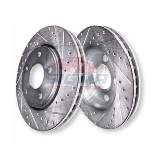 Left & Right Rear Drilled Disc Brake Rotors Set for Honda Civic CR-V 2017-2023 - Image 5