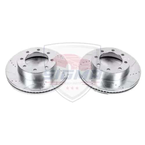 Left & Right Rear Drilled Disc Brake Rotors Set for Honda Civic CR-V 2017-2023 - Image 3