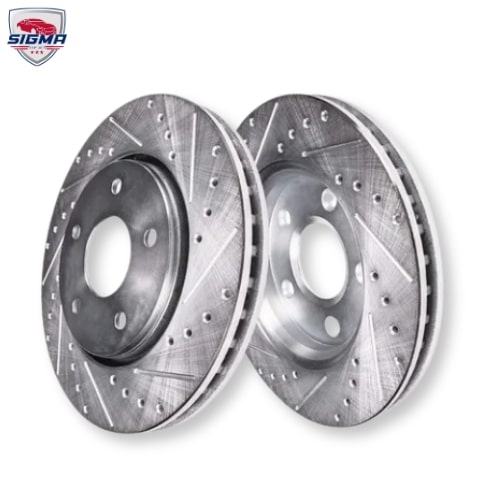 2021-2023 Hyundai Sonata Front Drilled Slotted Brake Rotors Performance Set