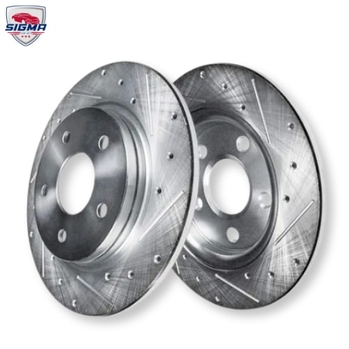 2021-2023 Hyundai Sonata Rear Drilled Slotted Brake Rotors Performance Set