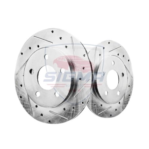 Honda Civic CR-V 2017-2023 Left & Right Rear Drilled Disc Brake Rotors Set - Image 5