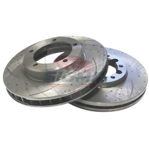 Honda Civic CR-V 2017-2023 Left & Right Rear Drilled Disc Brake Rotors Set - Image 3