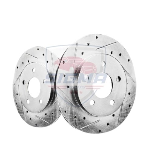 Honda Civic CR-V 2017-2023 Left & Right Rear Drilled Disc Brake Rotors Set - Image 6