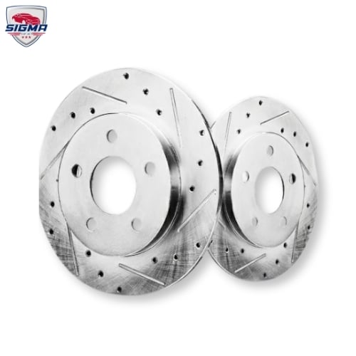 Honda Civic CR-V 2017-2023 Left & Right Rear Drilled Disc Brake Rotors Set