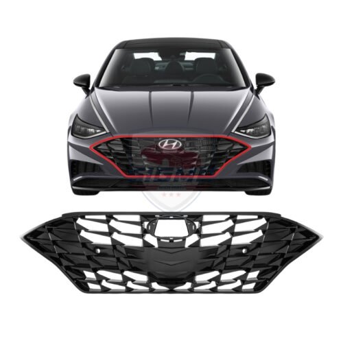For Hyundai Sonata 2020-2023 Front Center Grille with Sensor and Camera Hole