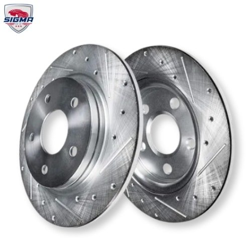 For Hyundai Sonata 2021-2023 Rear Drilled Slotted Brake Rotor Pair
