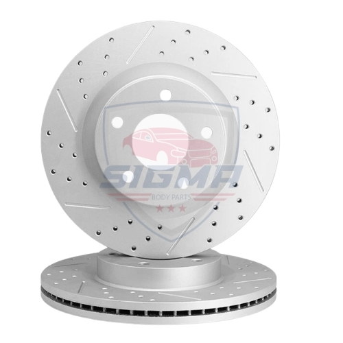 2013?2023 Nissan Altima Rear Drilled & Slotted Rotors Kit Performance Upgrade - Image 3