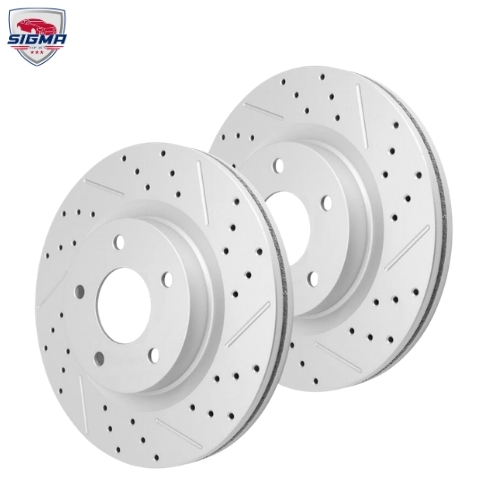 2013?2023 Nissan Altima Rear Drilled & Slotted Rotors Kit Performance Upgrade