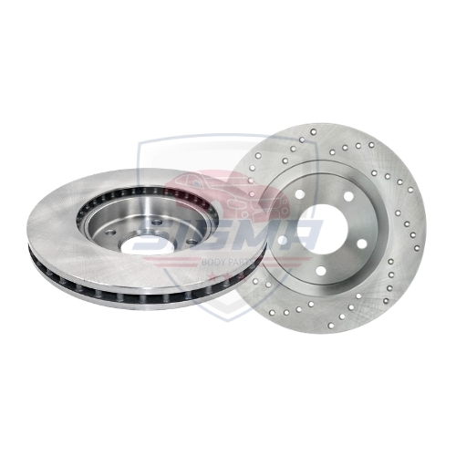 2021-2024 Nissan Rogue Front Drilled Slotted Brake Rotors Replacement - Image 4