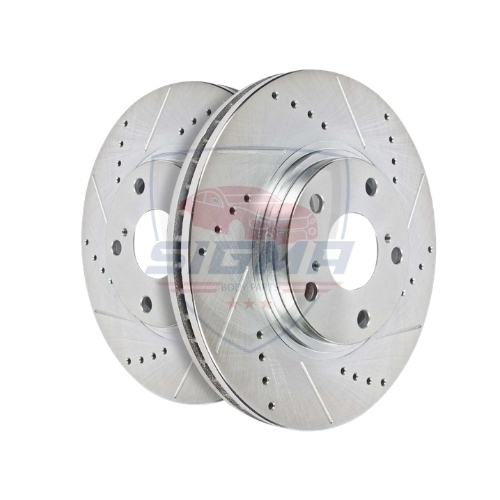 2021-2024 Nissan Rogue Front Drilled Slotted Brake Rotors Replacement - Image 5