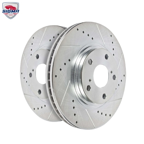 2021-2024 Nissan Rogue Front Drilled Slotted Brake Rotors Replacement