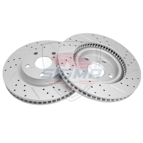 2018-2023 Lexus Toyota Camry,Rav4 Front Drilled & Slotted Brake Rotors Set 5 2018-2023 Lexus Toyota Camry,Rav4 Front Drilled & Slotted Brake Rotors Set - Image 5