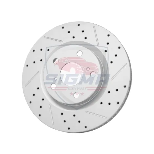 2018-2023 Lexus Toyota Camry,Rav4 Front Drilled & Slotted Brake Rotors Set 2 2018-2023 Lexus Toyota Camry,Rav4 Front Drilled & Slotted Brake Rotors Set - Image 2