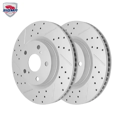 2018-2023 Lexus Toyota Camry,Rav4 Front Drilled & Slotted Brake Rotors Set