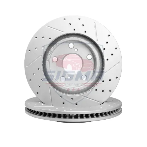 2018-2023 Lexus Toyota Camry Rav4 Rear Drilled & Slotted Brake Rotors Set 6 2018-2023 Lexus Toyota Camry Rav4 Rear Drilled & Slotted Brake Rotors Set - Image 6