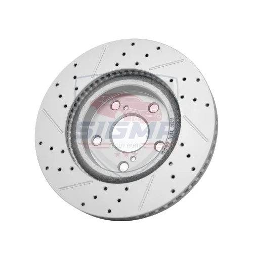 2018-2023 Lexus Toyota Camry Rav4 Rear Drilled & Slotted Brake Rotors Set 3 2018-2023 Lexus Toyota Camry Rav4 Rear Drilled & Slotted Brake Rotors Set - Image 3