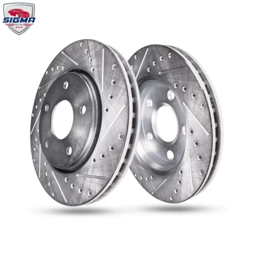 For 2013-2020 Ford Fusion SE Front Drilled Slotted Rotors (D:11.81in)