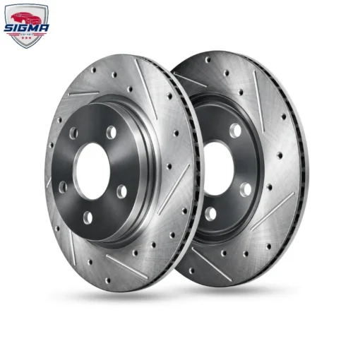 For 2013-2020 Ford Fusion SE Rear Drilled Slotted Rotors (D:11.89in)