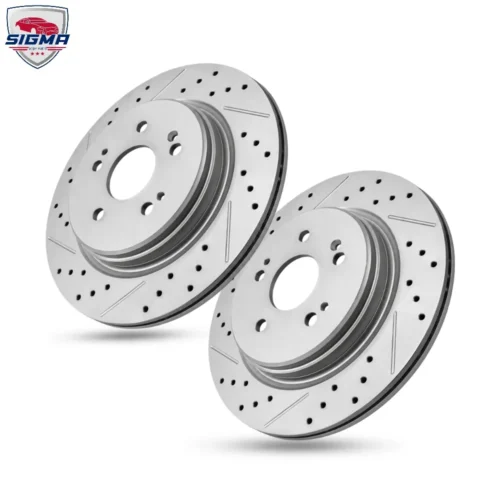 For 2017-2022 Honda CR-V EX Rear Drilled Slotted Rotors (D:12.20in)