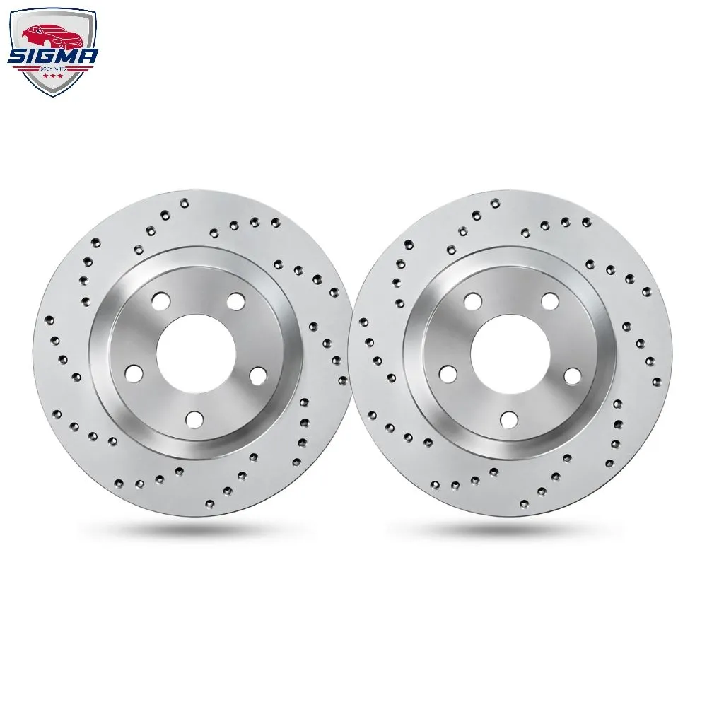 For 2021-2023 Nissan Rogue Rear Drilled Slotted Rotors For 2021-2023 Nissan Rogue Rear Drilled Slotted Rotors