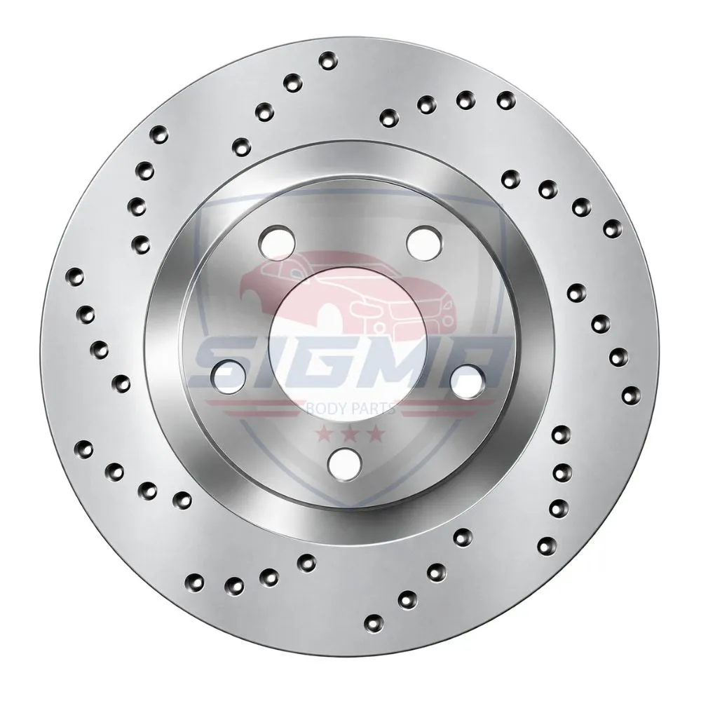 For 2021-2023 Nissan Rogue Rear Drilled Slotted Rotors For 2021-2023 Nissan Rogue Rear Drilled Slotted Rotors - Image 4