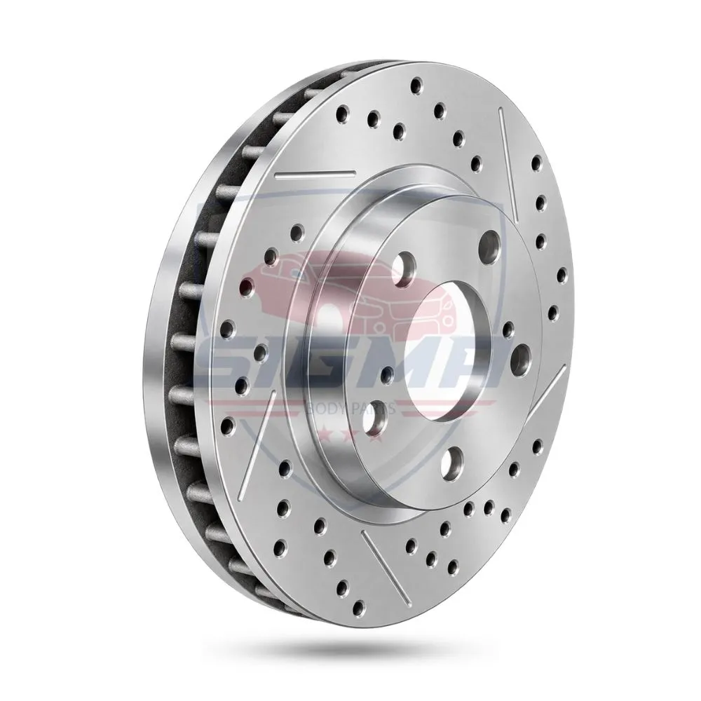 For 2021-2023 Nissan Rogue Rear Drilled Slotted Rotors For 2021-2023 Nissan Rogue Rear Drilled Slotted Rotors - Image 5