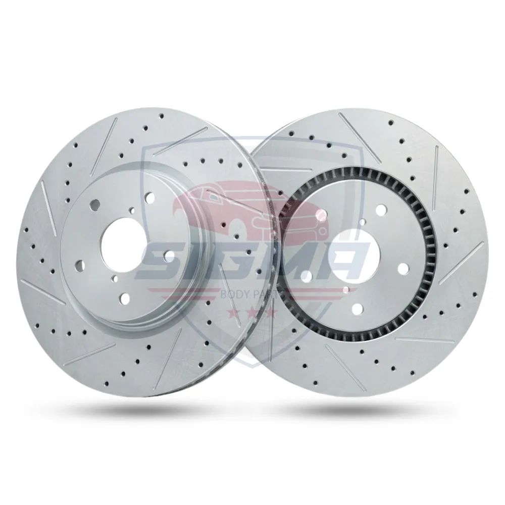 For 2015-2023 Subaru WRX Base Front Drilled Slotted Rotors (D:12.42in) For 2015-2023 Subaru WRX Base Front Drilled Slotted Rotors (D:12.42in) - Image 2