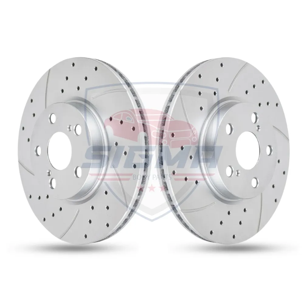 For Toyota Corolla 2014-2020 (LE) Front rotors with drilled slotted (D: 10.75) For Toyota Corolla 2014-2020 (LE) Front rotors with drilled slotted (D: 10.75) - Image 4