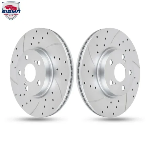 For Toyota Corolla 2014-2020 (LE) Front rotors with drilled slotted (D: 10.75)