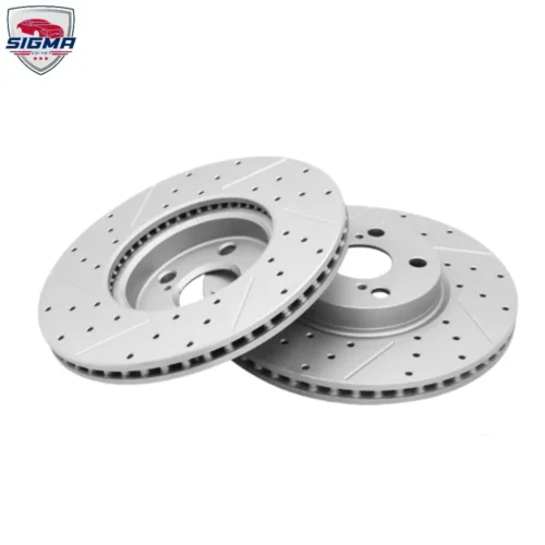 For 2019-2024 TOYOTA Corolla with drilled slotted ROTORS FRONT