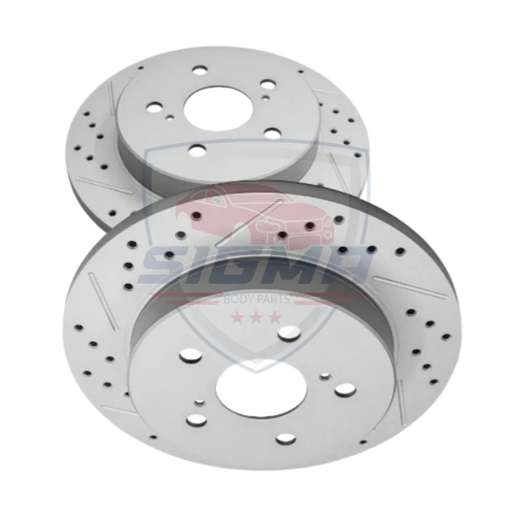 For 2019-2024 TOYOTA Corolla with drilled slotted ROTORS REAR For 2019-2024 TOYOTA Corolla with drilled slotted ROTORS REAR - Image 4