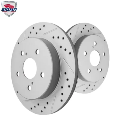 For 2019-2024 TOYOTA Corolla with drilled slotted ROTORS REAR