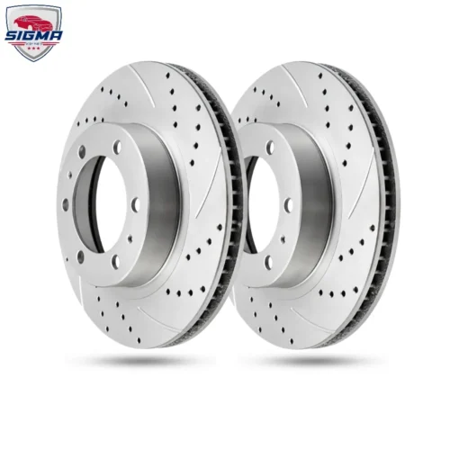 For Toyota Tacoma 2016-2023 (SR5) front rotors with drilled slotted