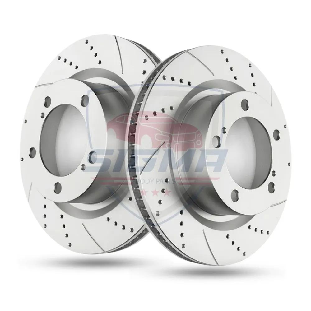 For Toyota Tundra 2007-2021 (SR5) front rotors with drilled slotted For Toyota Tundra 2007-2021 (SR5) front rotors with drilled slotted - Image 2