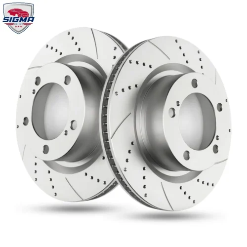 For Toyota Tundra 2007-2021 (SR5) front rotors with drilled slotted
