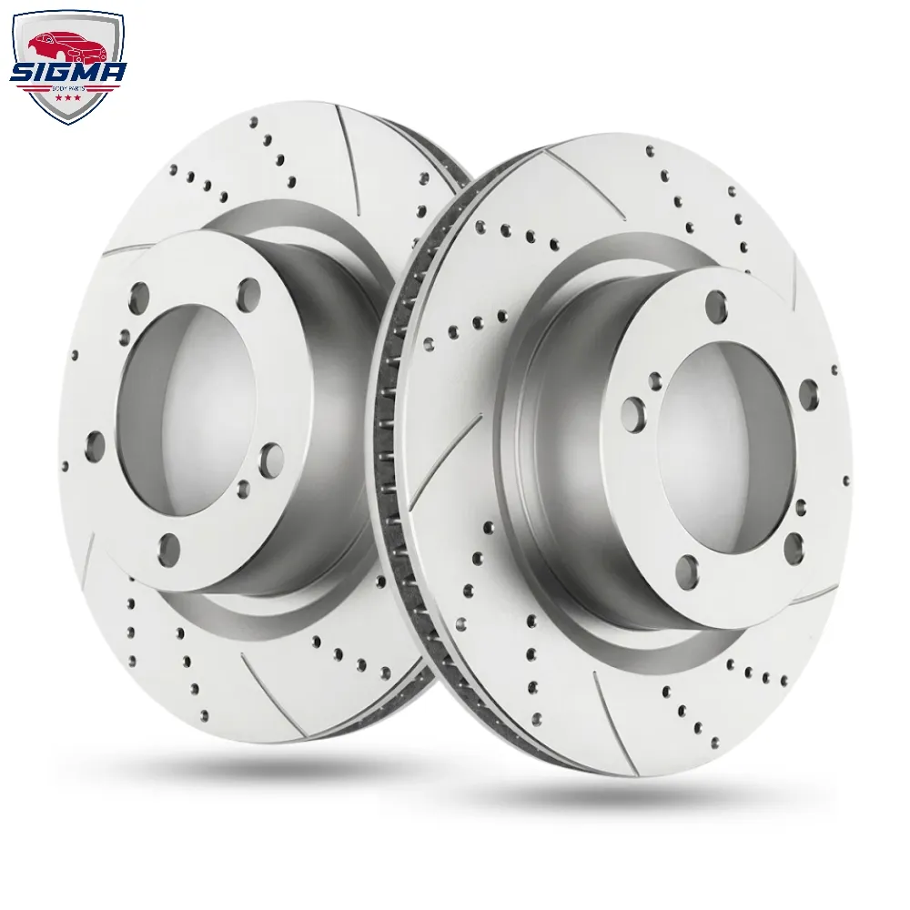 For Toyota Tundra 2007-2021 (SR5) front rotors with drilled slotted For Toyota Tundra 2007-2021 (SR5) front rotors with drilled slotted