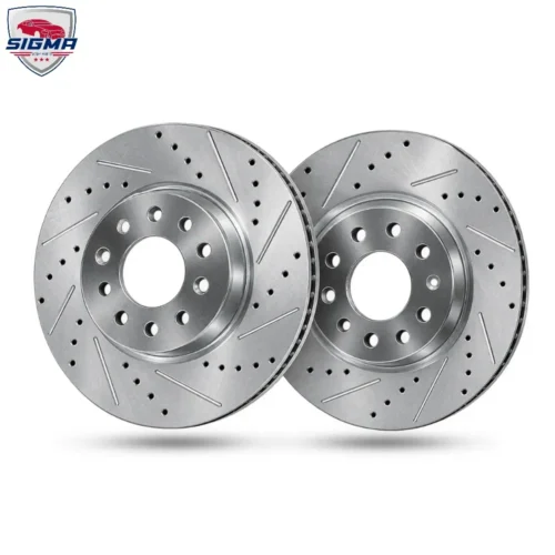 For VW Passat / Audi A4 (2012-2019 Base) front rotors with drilled slotted (D: 12.25)